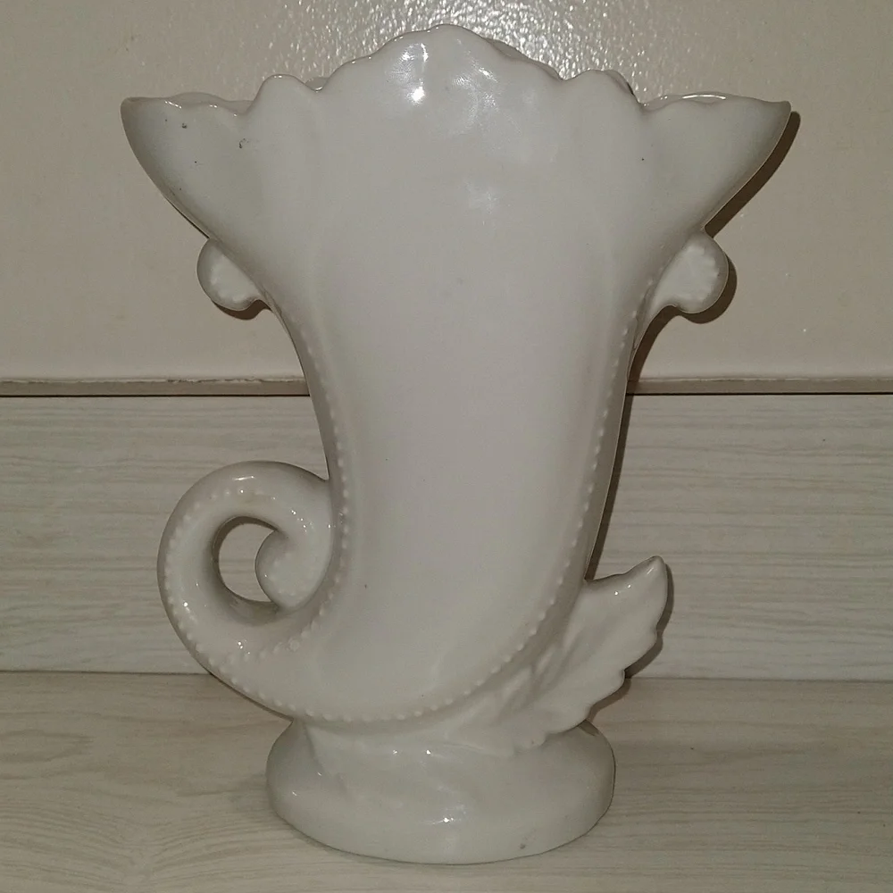 Vintage Antique Hand Painted Porcelain Floral Vase Made In Belgium